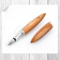 Pear wood hand turned fountain pen