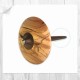 Black walnut and Olive wood spinning top