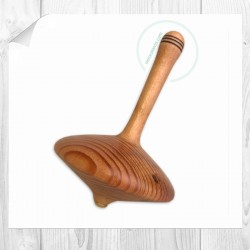 Almond and red Larch spinning top